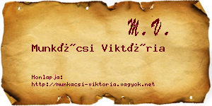 Munkácsi Viktória névjegykártya